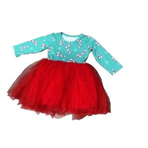 Mila & Rose Tutu Dress Christmas Candy‎ Cane Grils Dress Size 2T